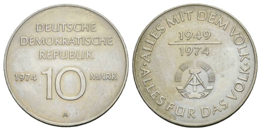  DDR, 10 Mark 1974, J. 1551   
