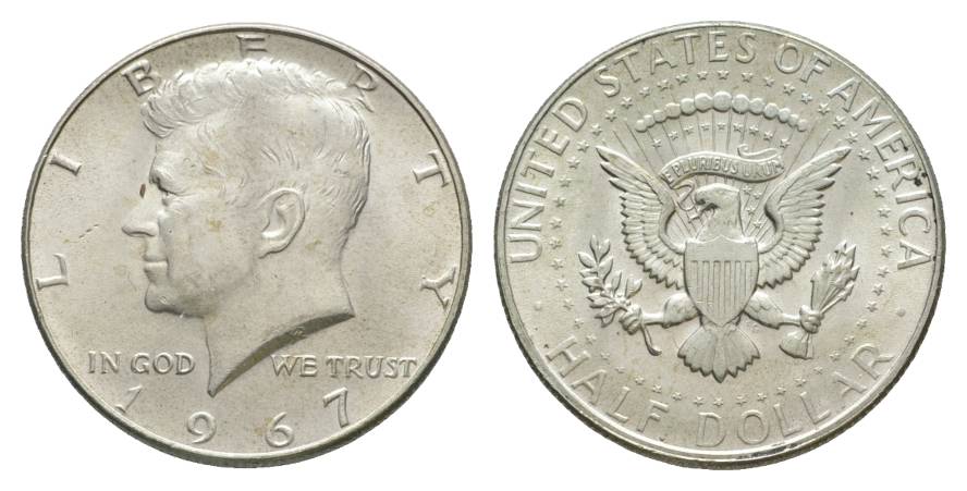  USA, Kennedy Half Dollar 1967   
