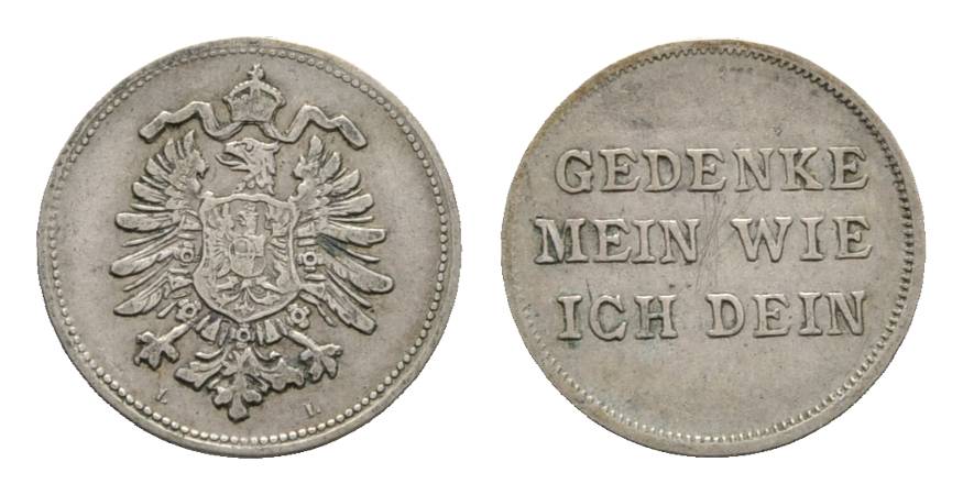  Medaille, Ø 16 mm; 1,00 g   