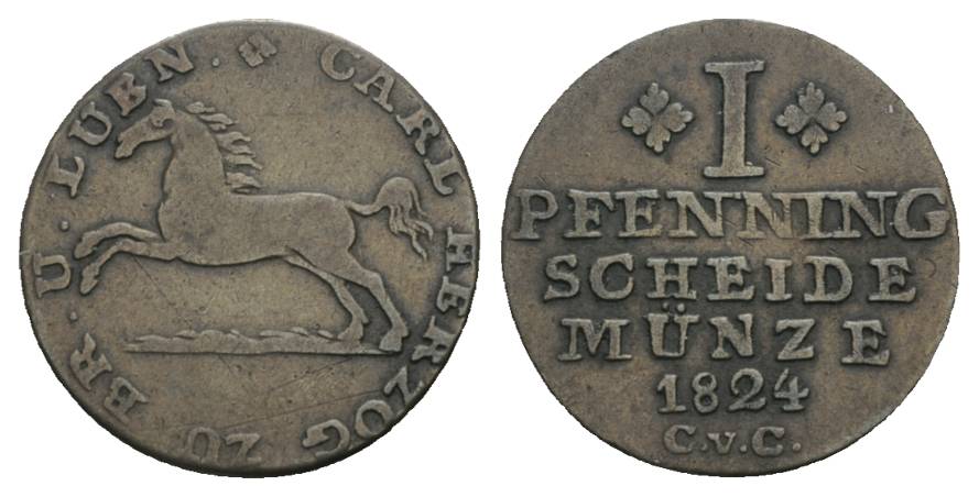  Altdeutschland, Kleinmünze 1824   