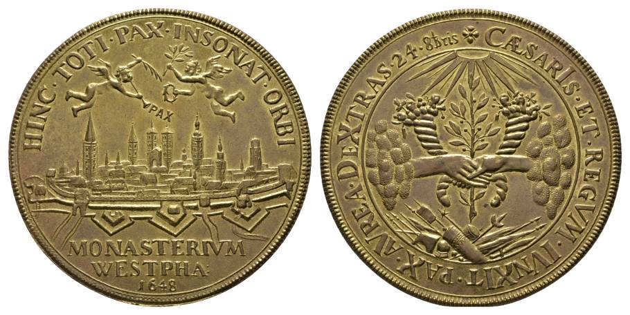  RDR, Bronzemedaille vergoldet Nachprägung; 38,13 g, Ø 52,6 mm   