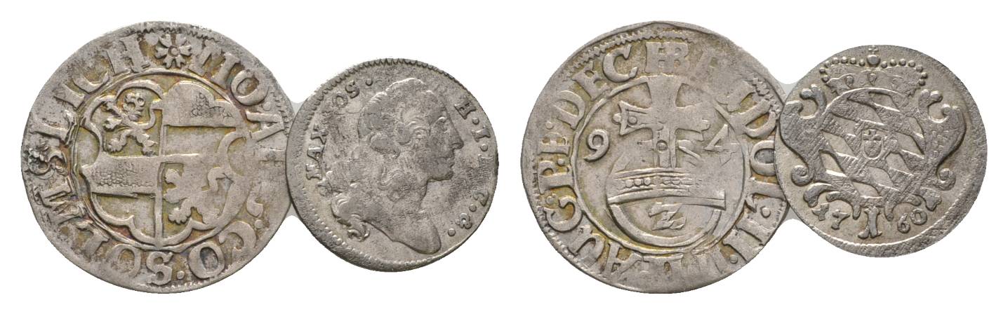  Altdeutschland, 2 Kleinmünzen   