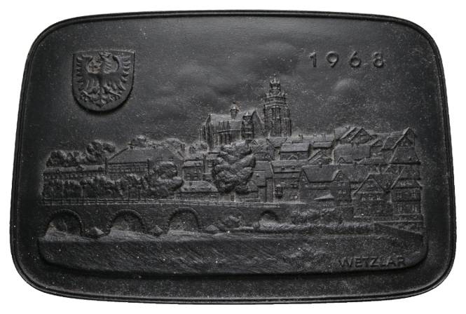  Medaille Eisenguß Wetzlar; 352 g; B16,8 x H11,4 cm   