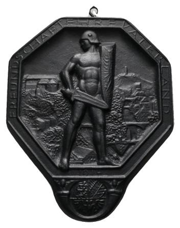  Medaille Eisenguß; 302 g; B9,8 x H11,8 cm   