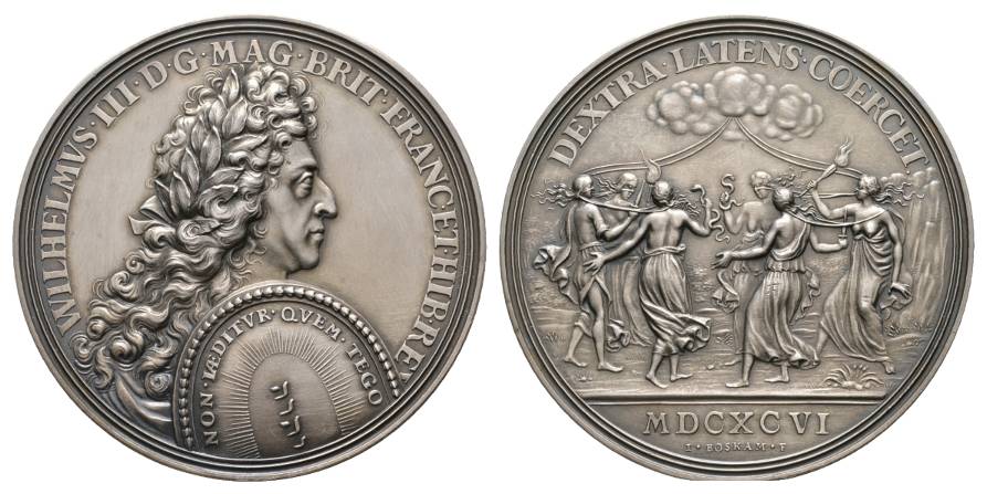  Silbermedaille Nachprägung um 1750?; 72,61 g, Ø 58,5 mm   