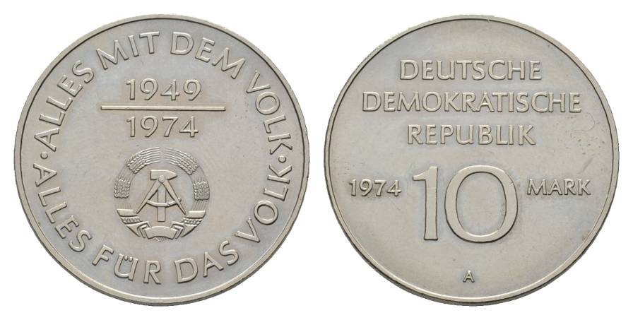  DDR, 10 Mark 1974, J. 1551   