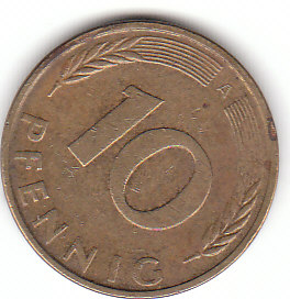 Deutschland (C059)b. 10 Pfennig 1991 A siehe scan
