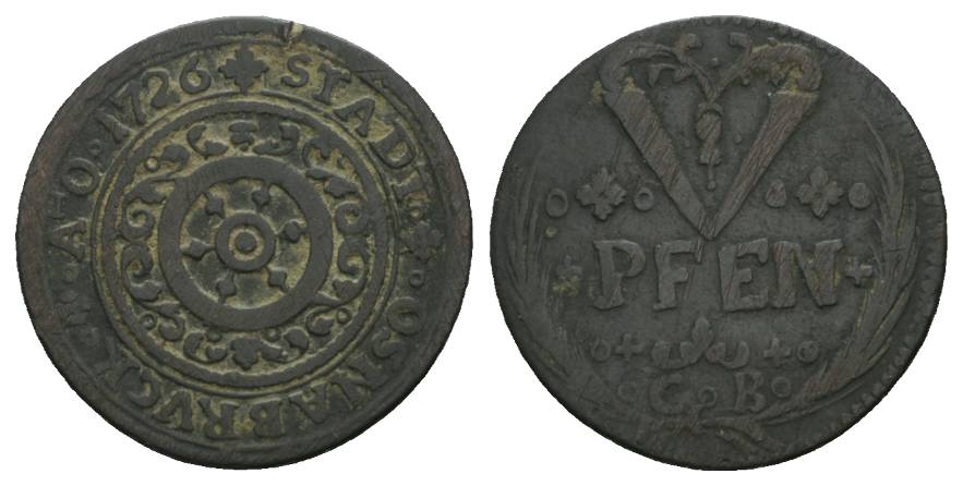  Altdeutschland, 5 Pfennig 1726   