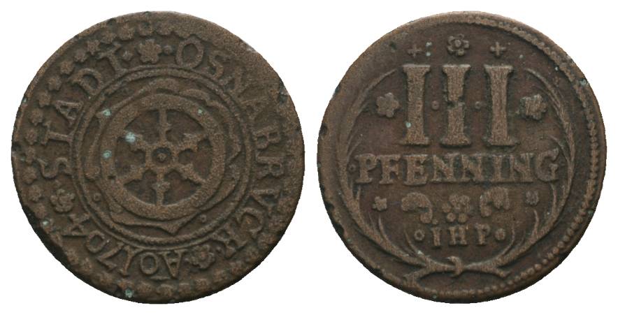  Altdeutschland, 3 Pfennig 1704   
