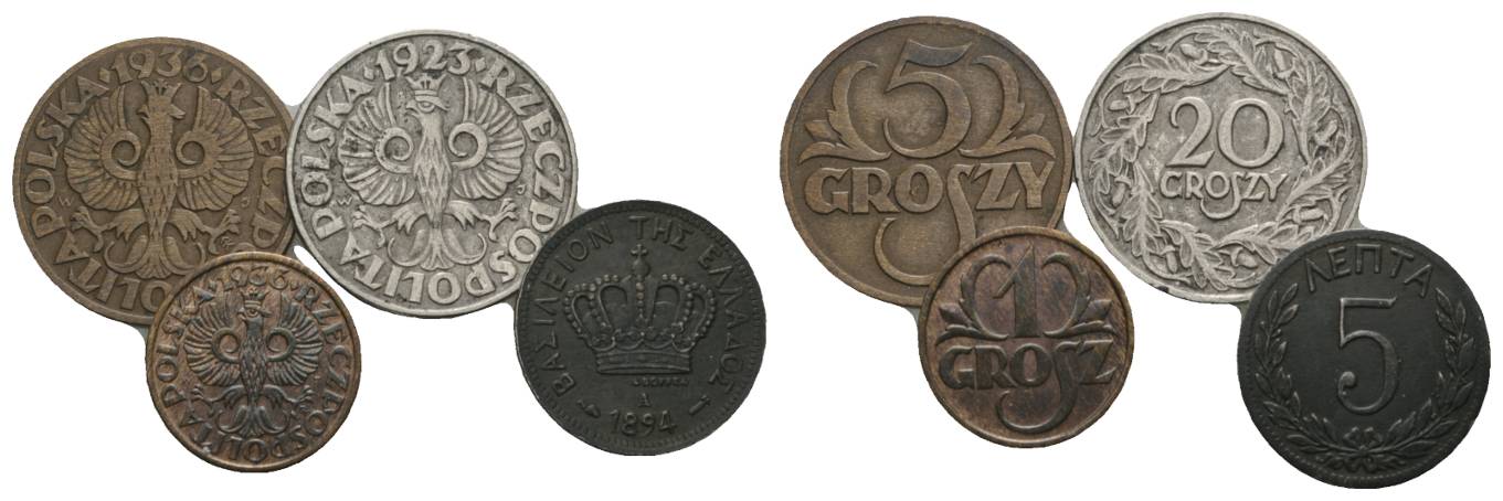  Polen, 4 Kleinmünzen   