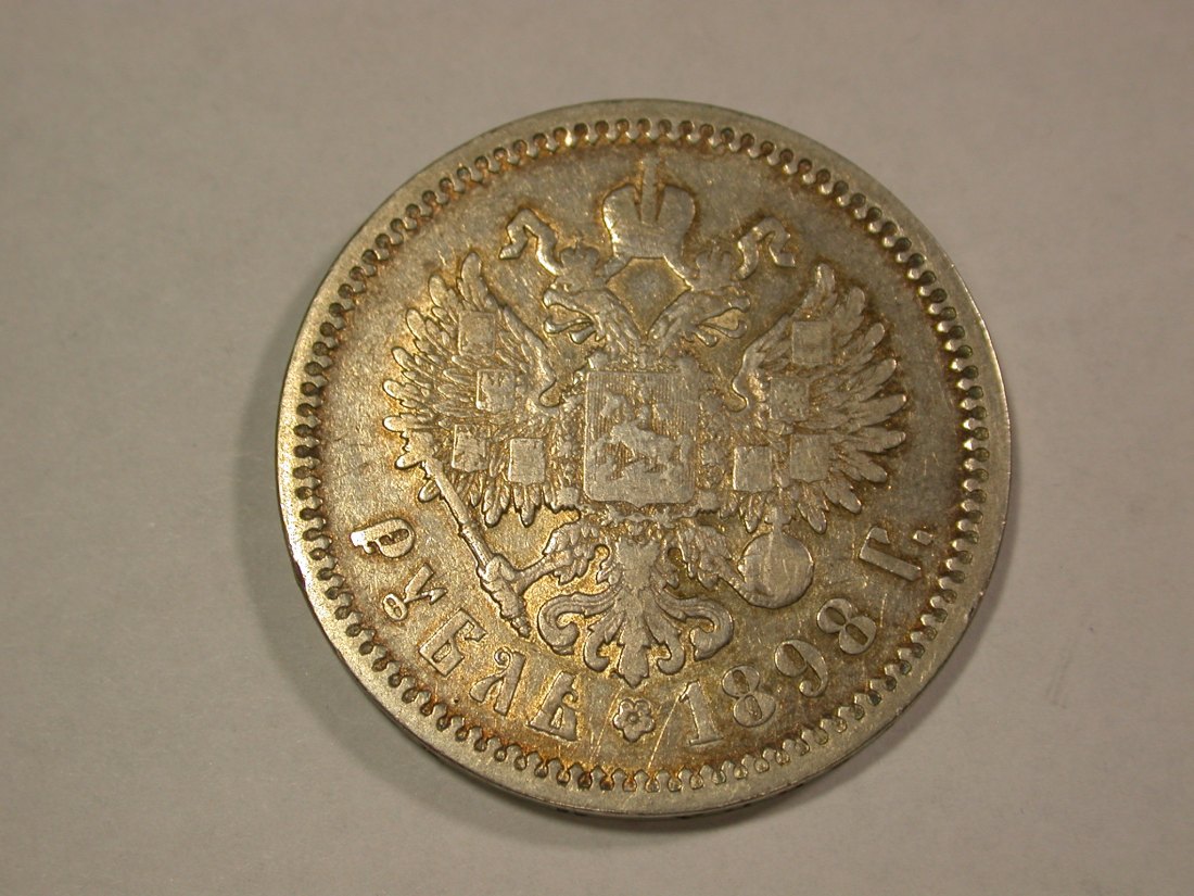  B03 Rußland  1 Rubel 1898 in ss+   Orginalbilder   