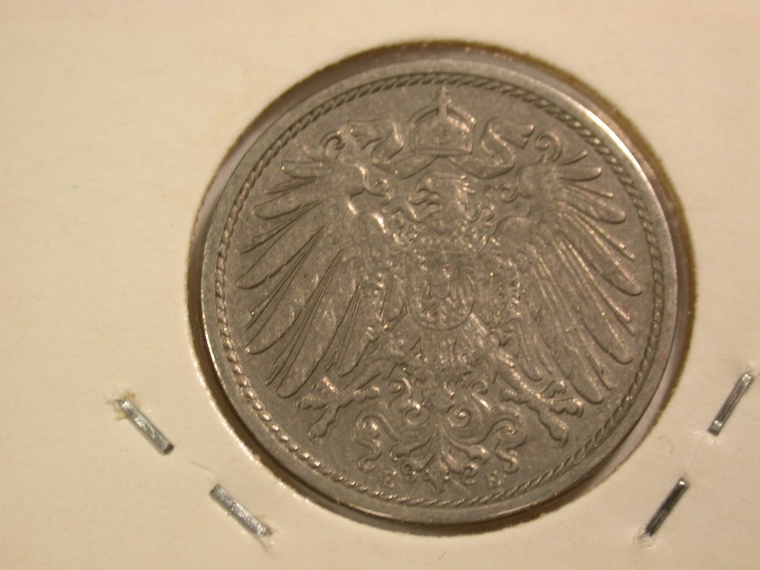  B04 KR  10 Pfennig 1912 E in ss-vz Orginalbilder   