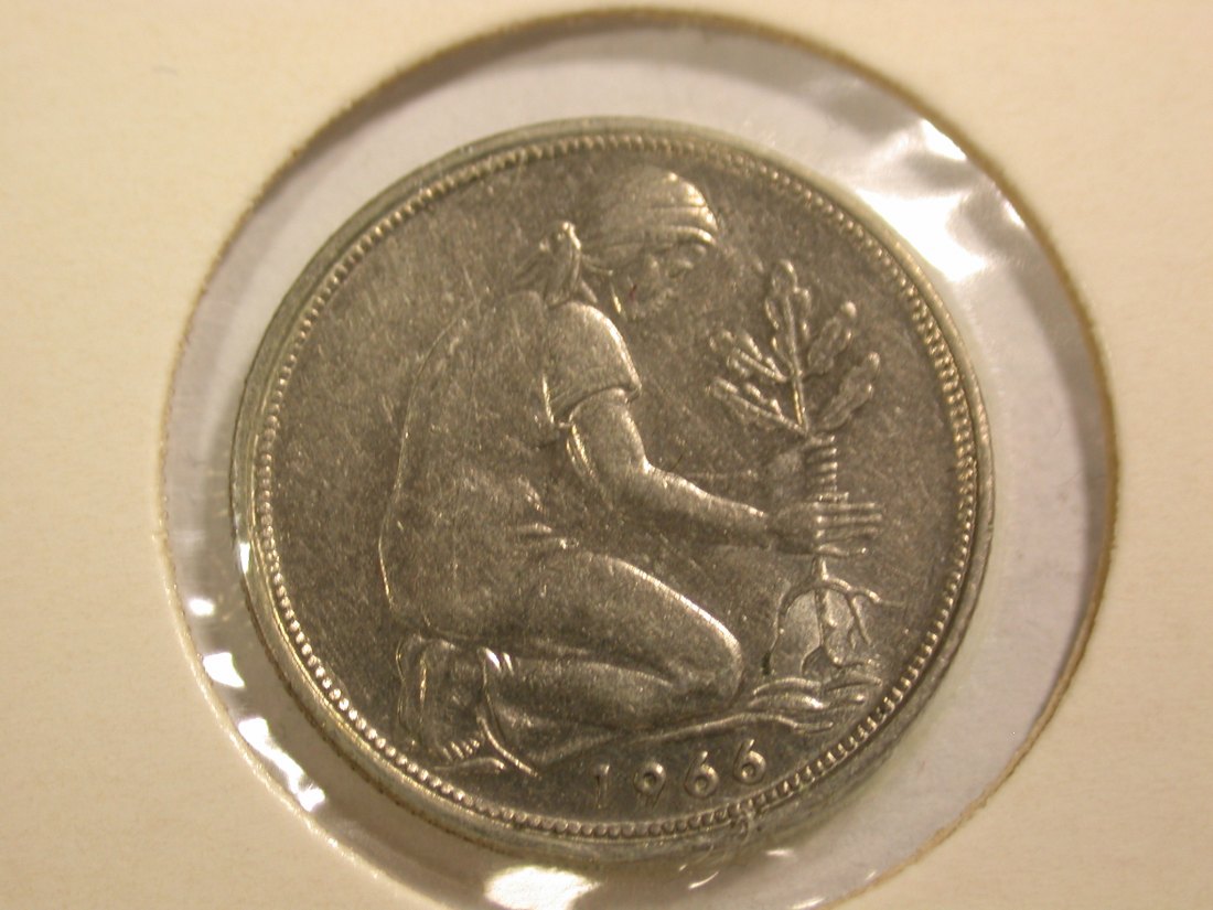  B04 BRD  50 Pfennig  1966 G in vz   Orginalbilder   
