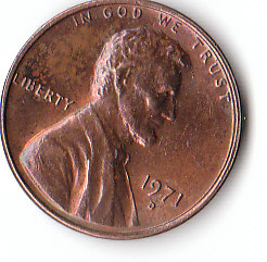 USA (C087)b. 1 Cent 1971 D siehe scan