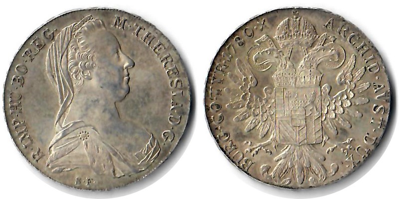  Österreich Maria Theresia Taler  1780  FM-Frankfurt Feingewicht: 23,37g Silber sehr schön   