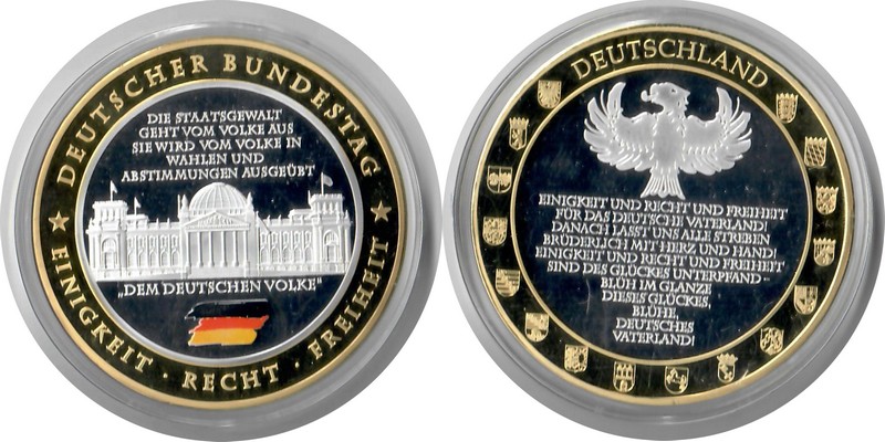  Medaille 'Deutscher Bundestag'  FM-Frankfurt Gewicht: 110g    pp   