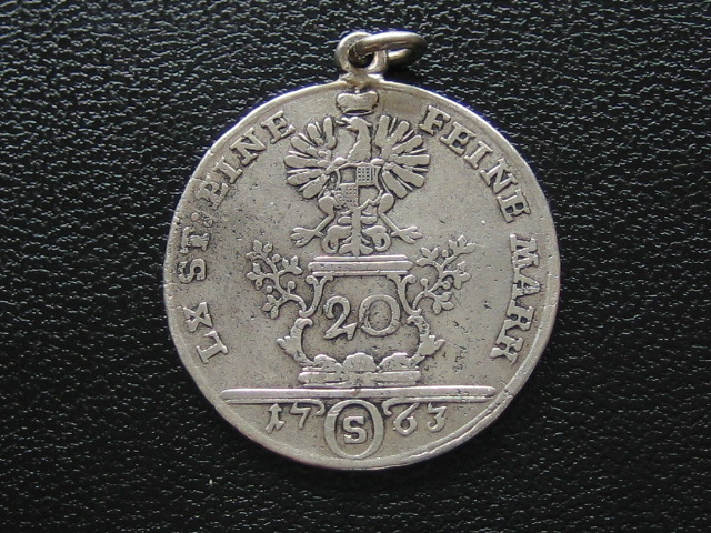  Brandenburg 20 Kreuzer 1763 S Silber   