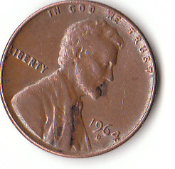 USA (C098)b. 1 Cent 1964 D siehe scan