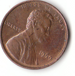USA (C120)b. 1 Cent 1969 0.Mz siehe scan