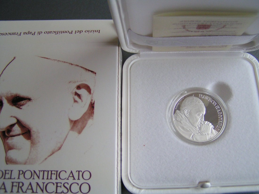  Vatikan 5 Euro Silber pp. 2013 <i>1. Pontifikat Papst Franziskus</i>, Aufl. 7.000   