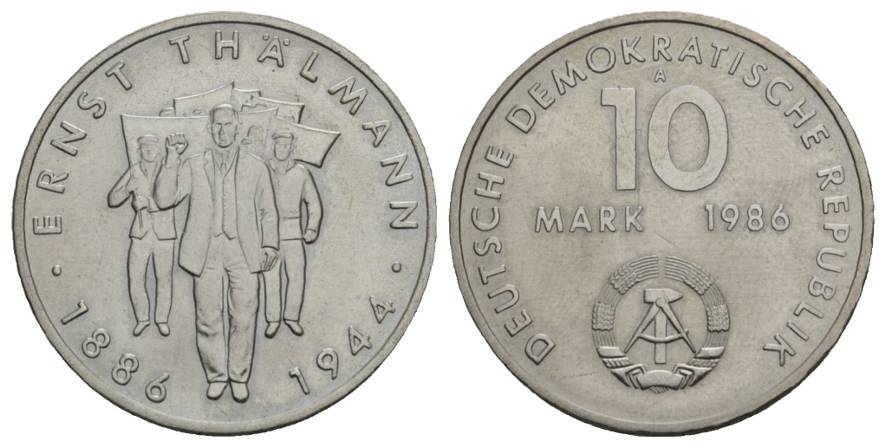  DDR, 10 Mark 1986, J. 1608   