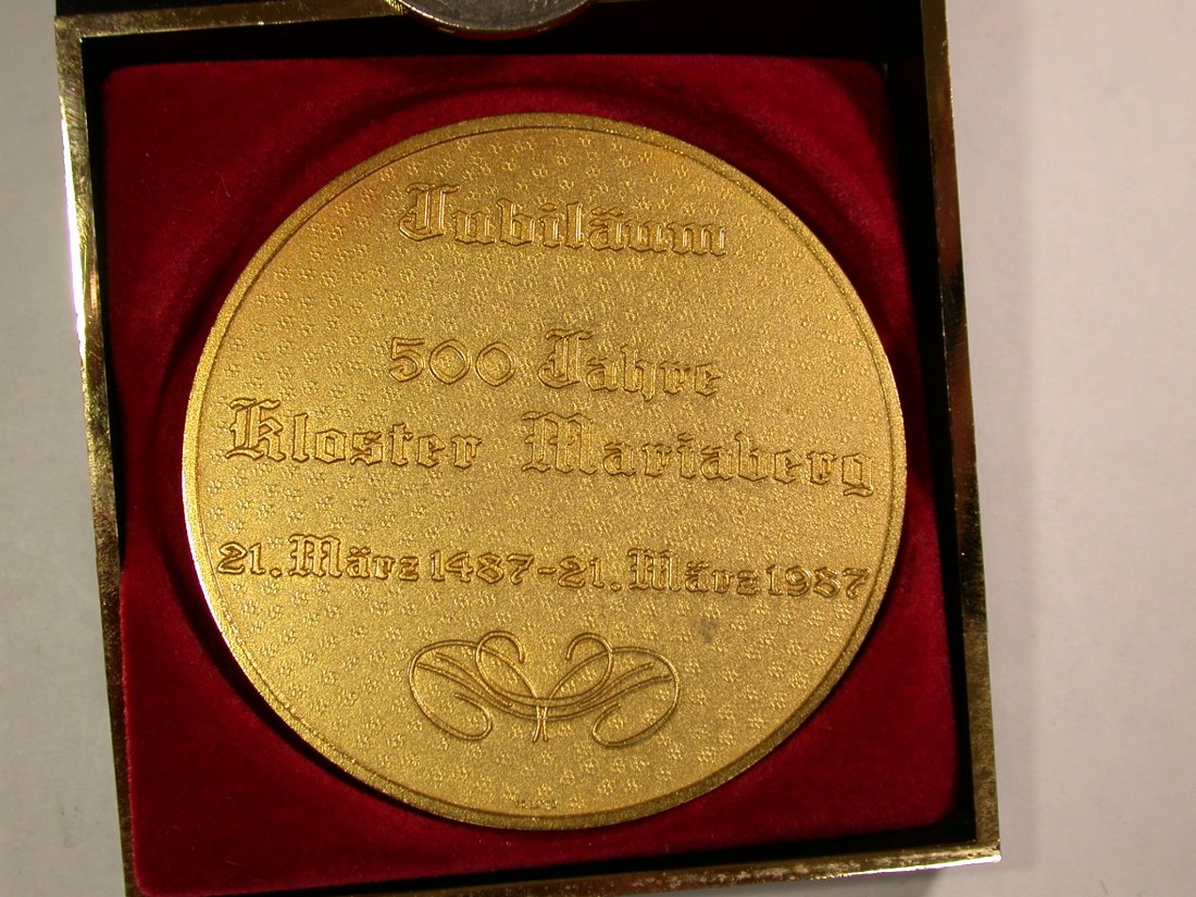  KMS Schweiz Rorschach Kloster Mariaberg Lehrerseminar 500 Jh. 1487-1987 gr. Medaille  Originalbilder   