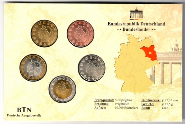  Deutschland  Bundesländersatz Brandenburg   FM-Frankfurt  stempelglanz   