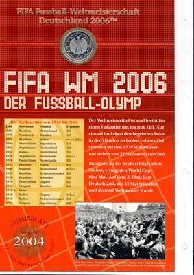  Deutschland  10 Euro (Gedenkmünze) 2004  FM-Frankfurt  Feingewicht: 16,65g  Silber stempelglanz   