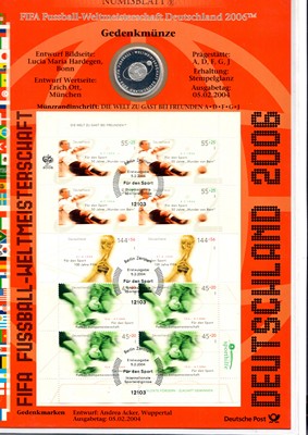  Deutschland  10 Euro (Gedenkmünze) 2004  FM-Frankfurt  Feingewicht: 16,65g  Silber stempelglanz   