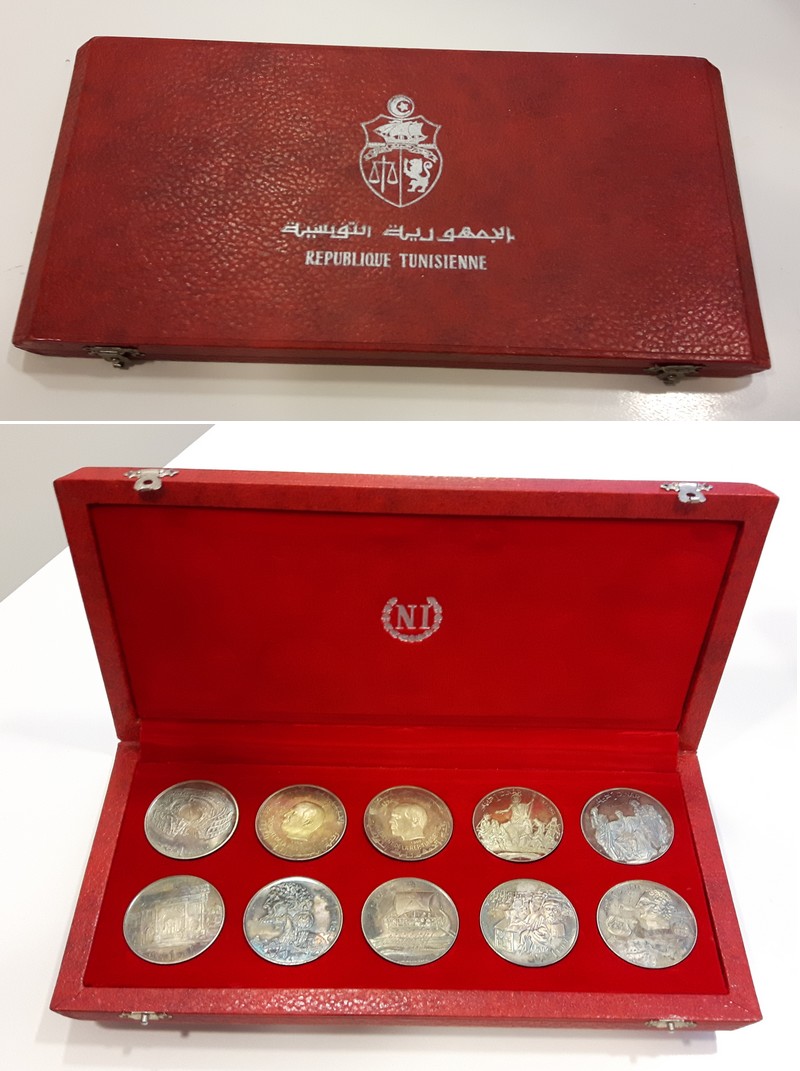  Tunesien  Münzset 1969   FM-Frankfurt  Feingewicht ges.: 185g  Silber  vorzüglich   
