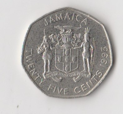  25 Cent Jamaica 1993 (B853)   