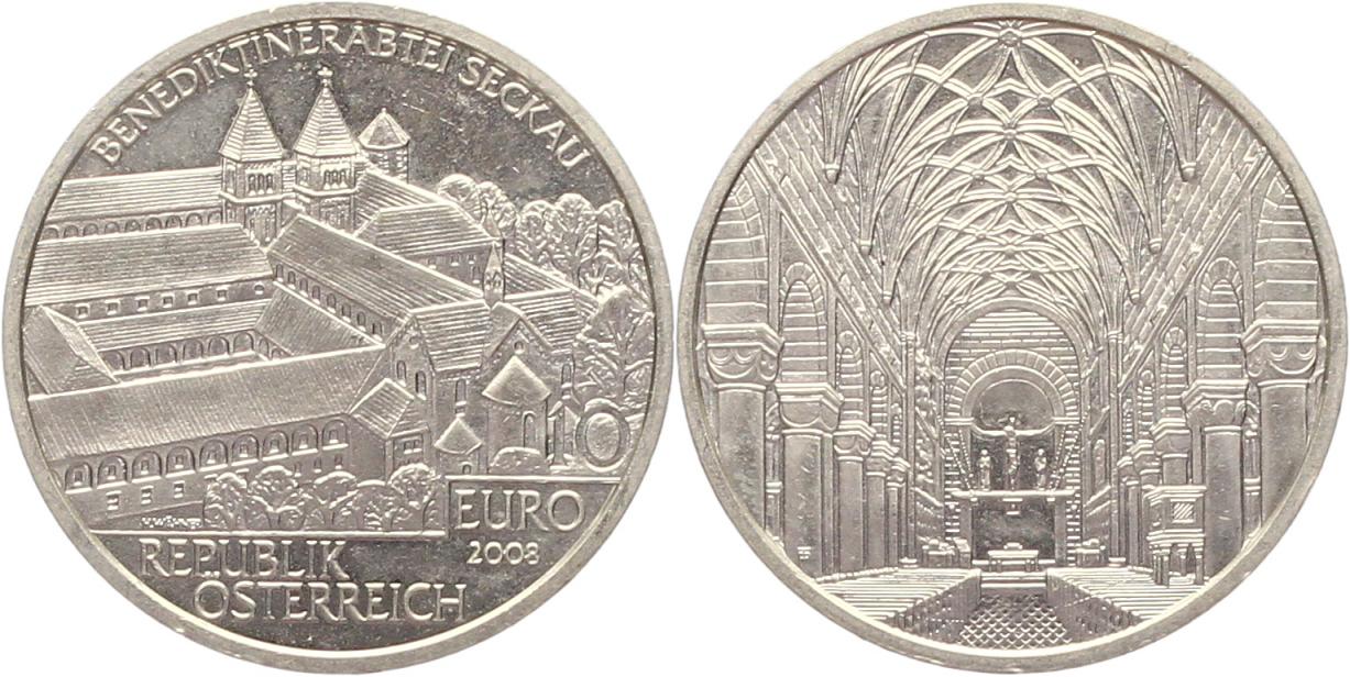  7384 Österreich 10 Euro Silber 2008 Benediktinerabtei Seckau   