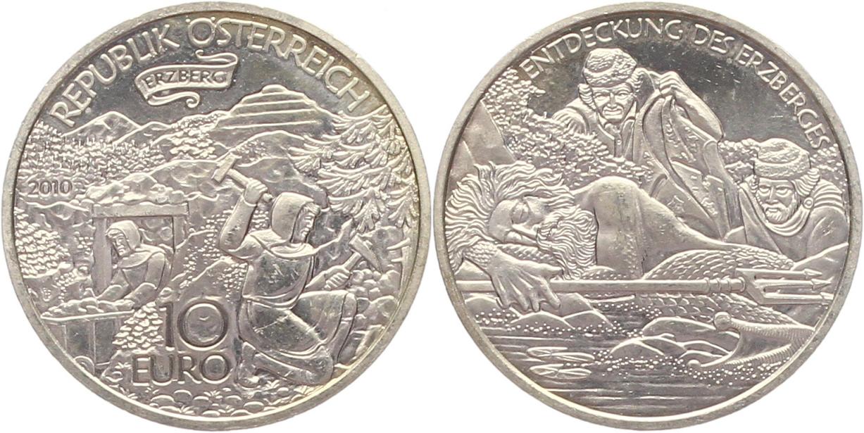  7387 Österreich 10 Euro Silber 2009 Der Erzberg   