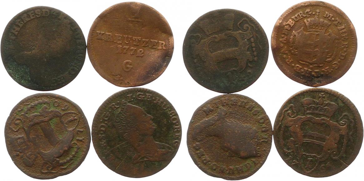  7400 Österreich 4 Kleinmünzen   