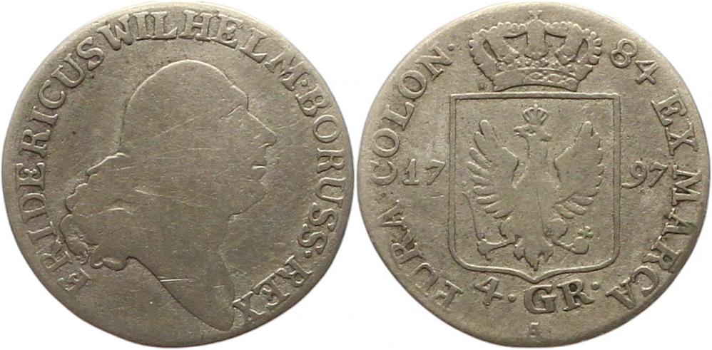  7413 Preußen 4 Groschen 1797 A   