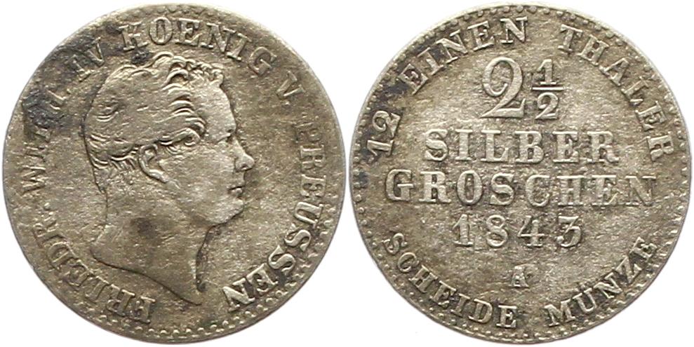  7428 Preußen 2 1/2 Silbergroschen 1845 A   