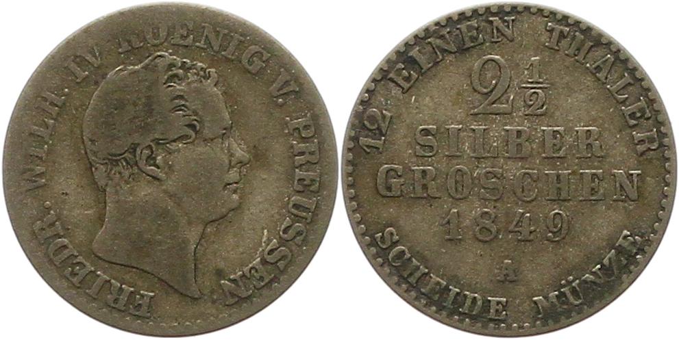  7430 Preußen 2 1/2 Silbergroschen 1849 A   
