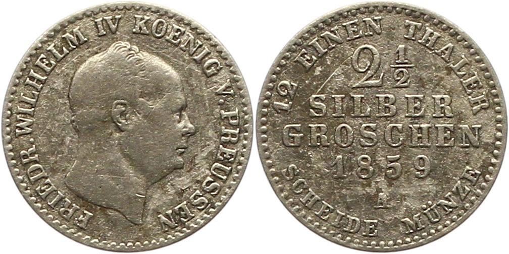  7437 Preußen 2 1/2 Silbergroschen 1859 A   