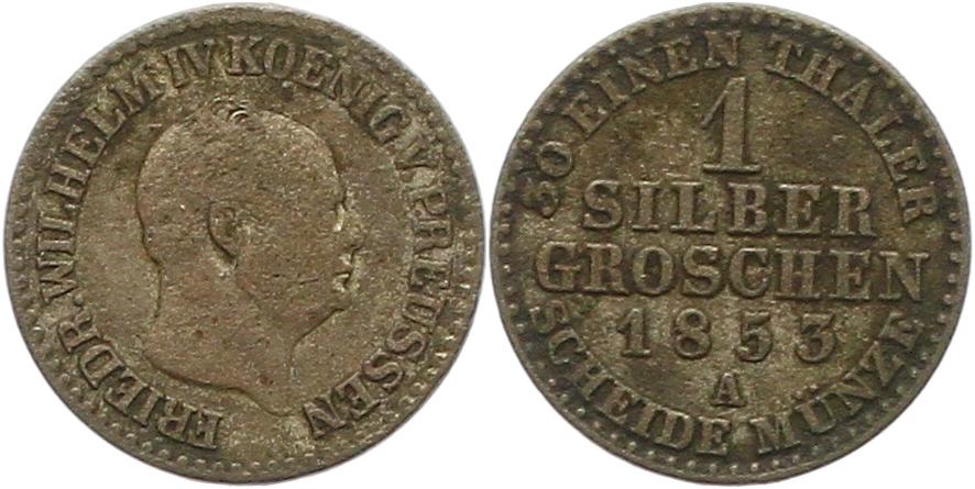  7443 Preußen 1 Silbergroschen 1853 A   