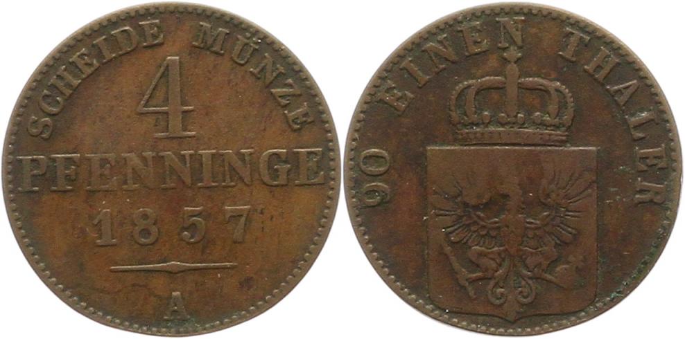  7452 Preußen 4 Pfennig 1857 A   