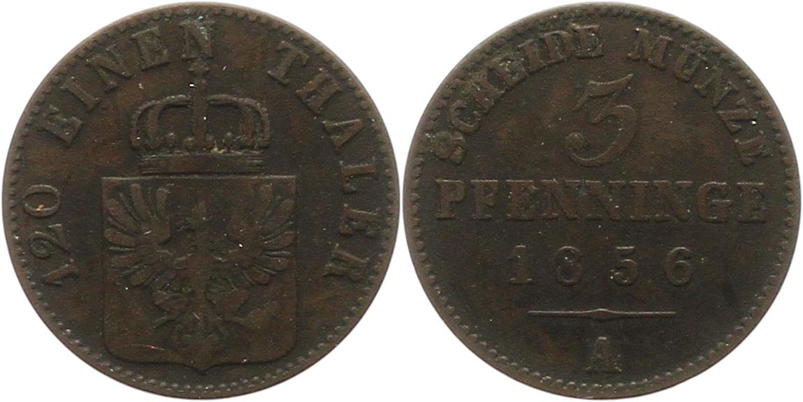  7456 Preußen 3  Pfennig 1856 A   