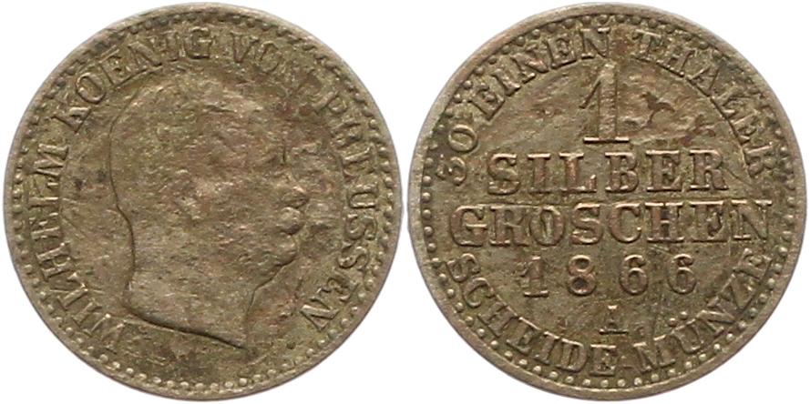  7474 Preußen 1 Silbergroschen 1866   