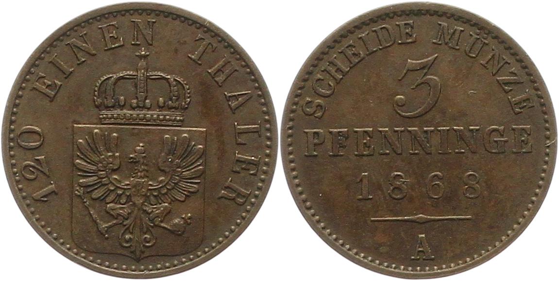 7493 Preußen 3 Pfennig 1868 A   