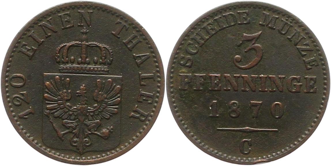  7494 Preußen 3 Pfennig 1870 C   