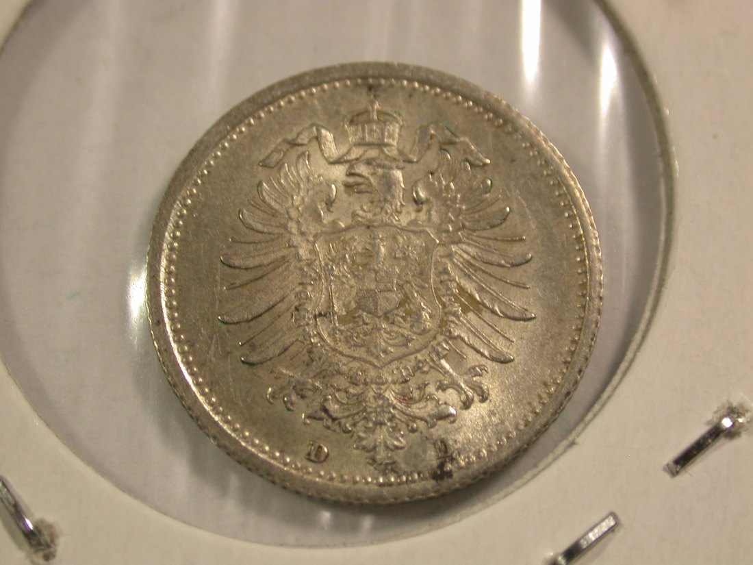  B42 KR  20 Pfennig 1876 D in vz/vz-st   Originalbilder   