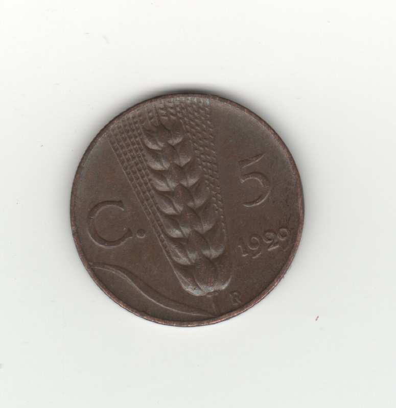  Italien 5 Centesimi 1929   
