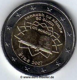 Irland ...2 Euro Sondermünze 2007...Römische Verträge   