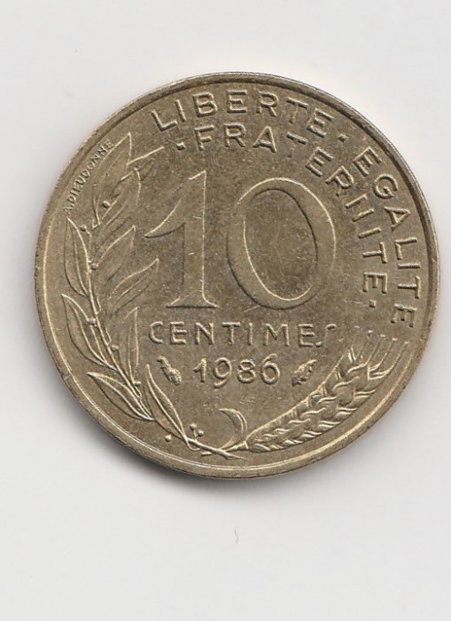  10 Centimes Frankreich 1986 (B911)   