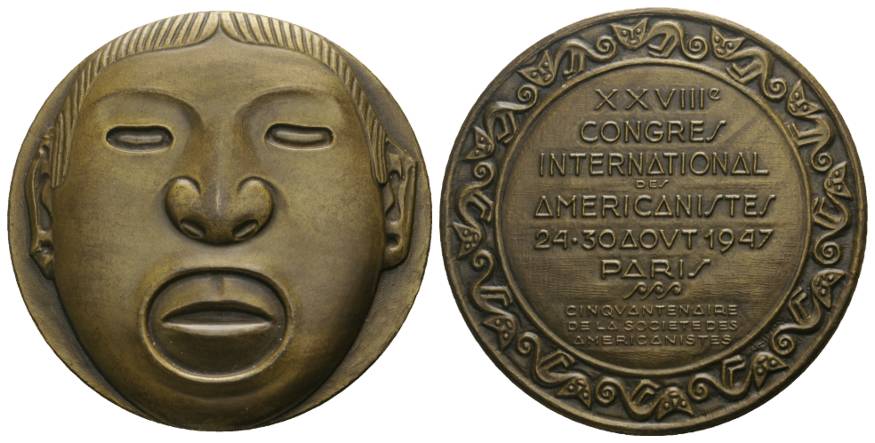  Medaille 1947, Messing; Ø 50 mm, 67,70 g   