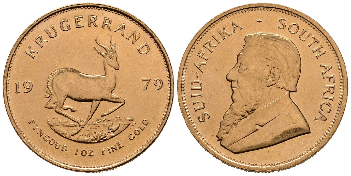 PEUS 7831 Süd-Afrika 31,1 g Feingold Krügerrand GOLD Unze 1979 Fast Stempelglanz